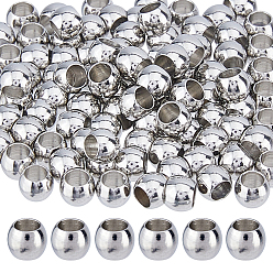 Edelstahl Farbe Edelstahlkugeln, Rondell, Edelstahl Farbe, 6x5 mm, Bohrung: 4 mm, 100 Stück
