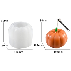 Белый Тыква силиконовые формы свечи формы, для изготовления свечей для ароматерапии, белые, 108x95 мм