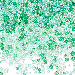 Средний Аквамарин 200г стеклянные бусины, пузырьковые бусы, круглые, без отверстия , средний аквамарин, 2~3 мм