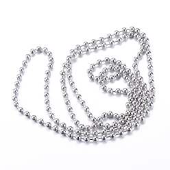 Stainless Steel Color 304 Stainless Steel Ball Chains, Stainless Steel Color, 3.2mm