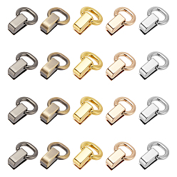 (52) Непрозрачная лаванда 20 шт 5 цвета сплав сумки подвесные застежки, аксессуары для замены сумок, с винтами, разноцветные, 2.3x1.6x0.85 см, отверстие : 10.3x6.5 мм, 4 шт / цвет
