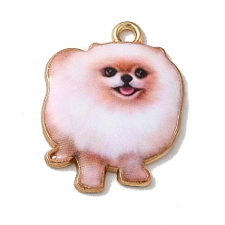 Сэнди Коричневый Подвески из сплава , без кадмия, без никеля и без свинца, собака, песчаный коричневый, 23.5x18.5x2.5 мм, отверстие : 2 мм
