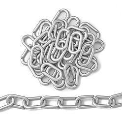 Silver Opaque Spray Painted Acrylic Linking Rings, Quick Link Connectors, for Cable Chains Making, Oval, Silver, 44x24x5mm, Inner Diameter: 32.5x13mm, about 180pcs/500g