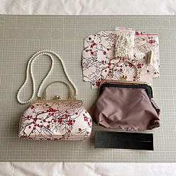 Цветок Наборы для изготовления женских сумочек своими руками, включая материалы для атласных сумок, цветок, 240x150x60 мм