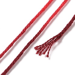 Dark Red 10 Skeins 6-Ply Polyester Embroidery Floss, Cross Stitch Threads, Segment Dyed, Dark Red, 0.5mm, about 8.75 Yards(8m)/skein