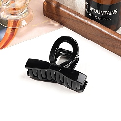 Черный Бант-заколки-коготь из смолы, аксессуары для волос для женщин и девочек, чёрные, 80 мм