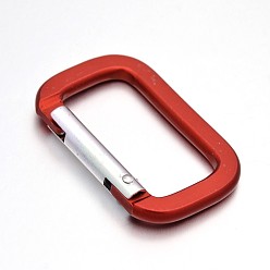 (123L) Белый крем непрозрачный блеск Квадрат алюминиевые карабины скалолазание, ключевые застежками, огнеупорный кирпич, 53x34x7 мм