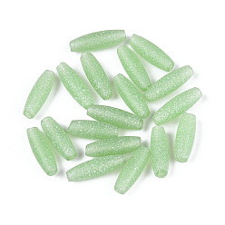 Светло-зеленый Стеклянные бусины прозрачных цветов, круглое отверстие, рис, светло-зеленый, 10.5~11.5x3.5~4 мм, отверстие : 0.9~1 мм, Около 2780 шт / 500 г