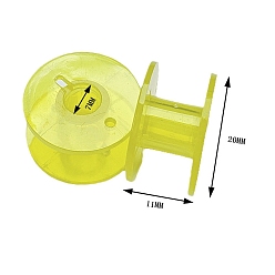 Желтый Пластиковые шпульки, держатели швейных ниток, для швейных инструментов, желтые, 20x11 мм, 10 шт / комплект