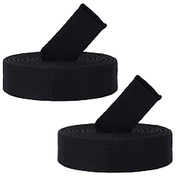 Negro Cinturón de taekwondo, accesorios para actuaciones de artes marciales, negro, 2800x40x5.5 mm