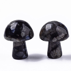 Labradorite Natural Labradorite GuaSha Stone, Gua Sha Scraping Massage Tool, for SPA Relaxing Meditation Massage, Undyed, Mushroom Shaped, 21x16mm
