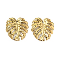 Настоящее золото 18K 304 подвески из нержавеющей стали, очарование листа, ионное покрытие (ip), реальный 18 k позолоченный, 17x16x3 мм, отверстие : 1 мм