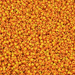 Orange Red Glass Seed Beads, Opaque Colours, Orange Red, 2mm, Hole: 0.8mm
