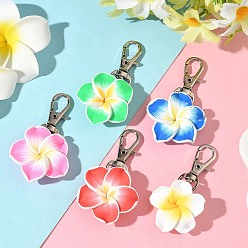 (52) Непрозрачная лаванда Подвесные украшения из полимерной глины ручной работы, Сплав с застежками когтя омара, разноцветные, 58 мм