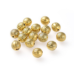 Античное Золото Сплавочные овальные бусины тибетского стиля , без свинца и без кадмия, круглые, античное золото , Размер : диаметром около 7 мм , отверстие : 1 мм