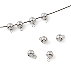 Нержавеющая Сталь Цвет Устойчивы к потускнению 304 дужки из нержавеющей стали, петля под залог, Rondelle поруки бусы, цвет нержавеющей стали, 9x5x6 мм, отверстие : 1.8 мм, внутренний диаметр: 2 мм