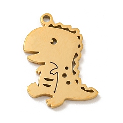 Doré  201 pendentifs en acier inoxydable, Coupe au laser, dinosaure, or, 17x13.5x1mm, Trou: 1.2mm