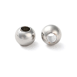 Платина Рейка из латунной проставки, долговечный, без свинца и без кадмия, круглые, платина, 3x2.8 мм, отверстие : 1 мм