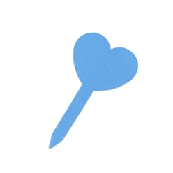 Синий Пластиковые этикетки с растениями в форме сердца, для семян в горшках травы цветы овощи, синие, 83x47 мм