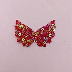 (123L) Белый крем непрозрачный блеск Мягкие украшения с блестками в виде крыльев ангела, украшение для шитья своими руками, огнеупорный кирпич, 50 мм