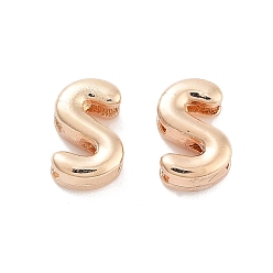 Letter S Стойки подвески обшивки сплава, без кадмия и без свинца, гальванический никель, золотой свет, Письмо с, 9x6.5x4 мм, отверстие : 1.5x2.5 мм