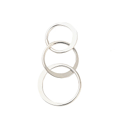 Серебро 925 стерлингов серебряные подвески, тройные кольцевые подвески, серебряные, 27 мм, отверстие : 7 мм