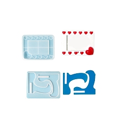 Белый Силиконовые формы для фоторамок пищевого класса своими руками, формы для литья смолы, белые, 88~125x70~95x6~25 мм