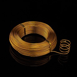 Orange Round Aluminum Wire, Flexible Craft Wire, for Beading Jewelry Doll Craft Making, Orange, 12 Gauge, 2.0mm, 55m/500g(180.4 Feet/500g)