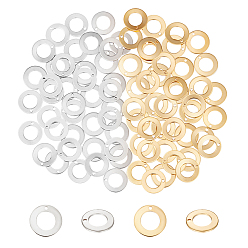 (52) Непрозрачная лаванда 80 шт. 2 цвета 201 подвески из нержавеющей стали, кольцо очарование, разноцветные, 12x0.5 мм, отверстие : 1.2 мм, 40 шт / цвет