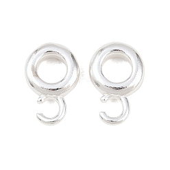 Посеребрённый Поручни из латунной трубки, без кадмия и без свинца, 925 серебро покрытием, 14x3x9 мм, отверстие : 3 мм, внутренний диаметр: 4.5 мм