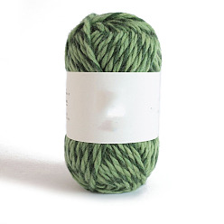 Зеленый Шерстяная пряжа, для ткачества, вязание крючком, зелёные, 5 мм, около 54.68 ярдов (50 м) / моток
