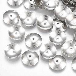 Платина Железный шарик крышки, без никеля , безлепестковый, платина, 10x2 мм, отверстие : 1 мм