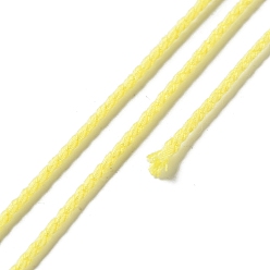 Шампанско-Желтый 20м плетеный шнур из полиэстера для изготовления ювелирных изделий, круглые, шампанское желтый, 2 мм, около 21.87 ярдов (20 м) / рулон