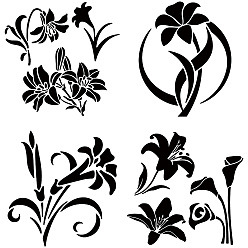 May Lily 4шт 4 стили домашних животных водостойкие самоклеящиеся автомобильные наклейки, светоотражающие наклейки для автомобиля, украшение мотоцикла, может лилия, 200x200 мм, 1 шт / стиль