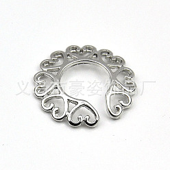 Платина Кольца для сосков в форме сердца из сплава, платина, 11 мм