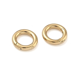 Настоящее золото 14K 304 пружинные кольца из нержавеющей стали, Кольцевая форма, реальный 14 k позолоченный, 10x2 мм, отверстие : 6 мм