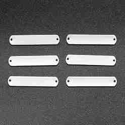 Platine Liens en laiton, coin rond, rectangle, platine, 36x7x1mm, Trou: 1mm, 20 pcs / boîte