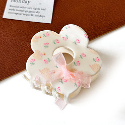 Цветок Заколки для волос с когтями из ацетата целлюлозы (смола), цветок, 75x69x42 мм