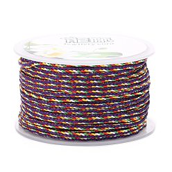 Фиолетовый Разноцветный декоративный нейлоновый витой шнур, нейлоновая веревка, для украшения дома, украшать костюмы, сумка на шнурках, фиолетовые, 2 мм, около 25.1 ярдов (23 м) / рулон