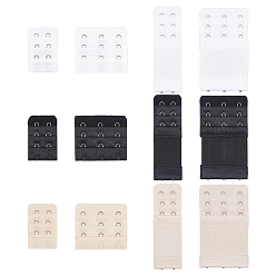 (52) Непрозрачная лаванда 12шт 12 стили полиэстер женское нижнее белье бюстгальтер удлинители, с железным крючком и петлями, прямоугольные, разноцветные, 49~100x32~57x4 мм, 1 шт / стиль