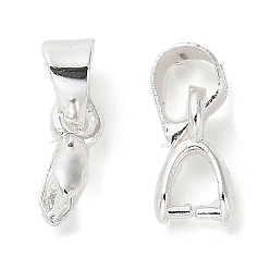 Серебро Стойки обшивки латунь оснастки на поруки, долговечный, без свинца и без кадмия, серебряные, 11.5 мм, отверстие : 3.5 мм