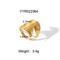 Teardrop 304 из нержавеющей стали Манжета кольца для женщин, реальный 18 k позолоченный, слеза, внутренний диаметр: 18.4 мм