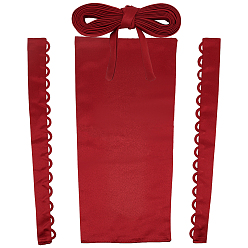 Темно-Красный Замена молнии на свадебном платье, атласный корсет с регулируемой посадкой на спине, платье для выпускного вечера со шнуровкой, темно-красный, 480~4400x15~263x1~3 мм