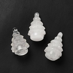 Хрусталь Природный кварц украшения кристалл дисплей, рождественская елка, 38.5x24.5 мм
