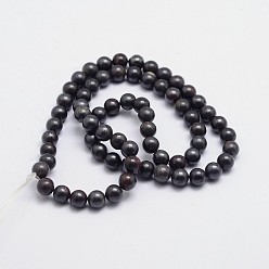 Tiger Iron Round Natural Tiger Iron Bead Strands, 6mm, Hole: 1mm, about 65pcs/strand, 15.74 inch