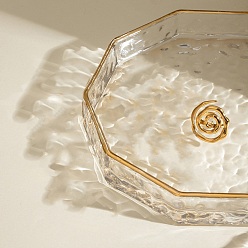 Настоящее золото 18K Vortex 304 открытое манжетное кольцо из нержавеющей стали, реальный 18 k позолоченный, 27x23.5 мм, регулируемый