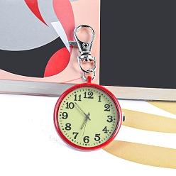 Красный Светящиеся кварцевые металлические часы, кулон, украшение, красные, 1x3.3 см