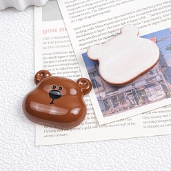 Saddle Brown Opaque Acrylic Cabochons, Bear, Saddle Brown, 35x31mm