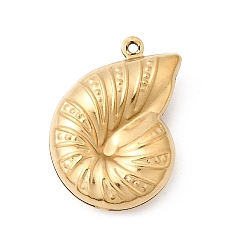 Shell Shape Подвески из нержавеющей стали 304, реальный 18 k позолоченный, ионное покрытие (ip), долговечный, очарование раковины, 22.5x16.5x6.5 мм, отверстие : 1 мм