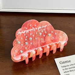 Красный Заколки для волос «облако» из ацетата целлюлозы, аксессуары для волос для женщин и девочек, красные, 92x48x46 мм